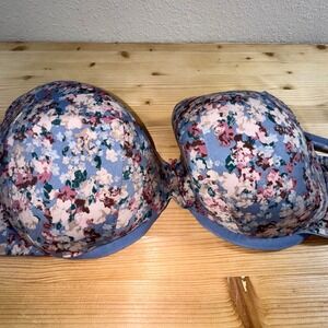 Cacique Lightly Lined Full Coverage Floral Bra 46F
